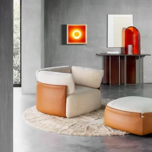Fendi Casa Peekasit armchair and ottoman
