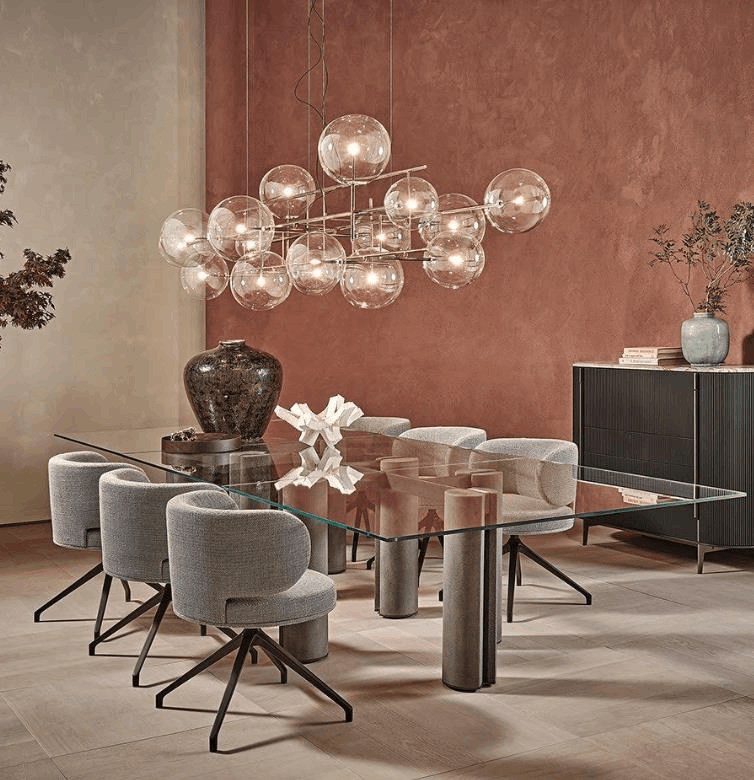 Gallotti&Radice Akiko swivel dining chair